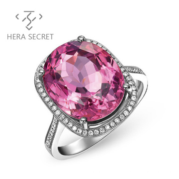 Popular pink stone wedding rings for women engagement rings jewelry accessories